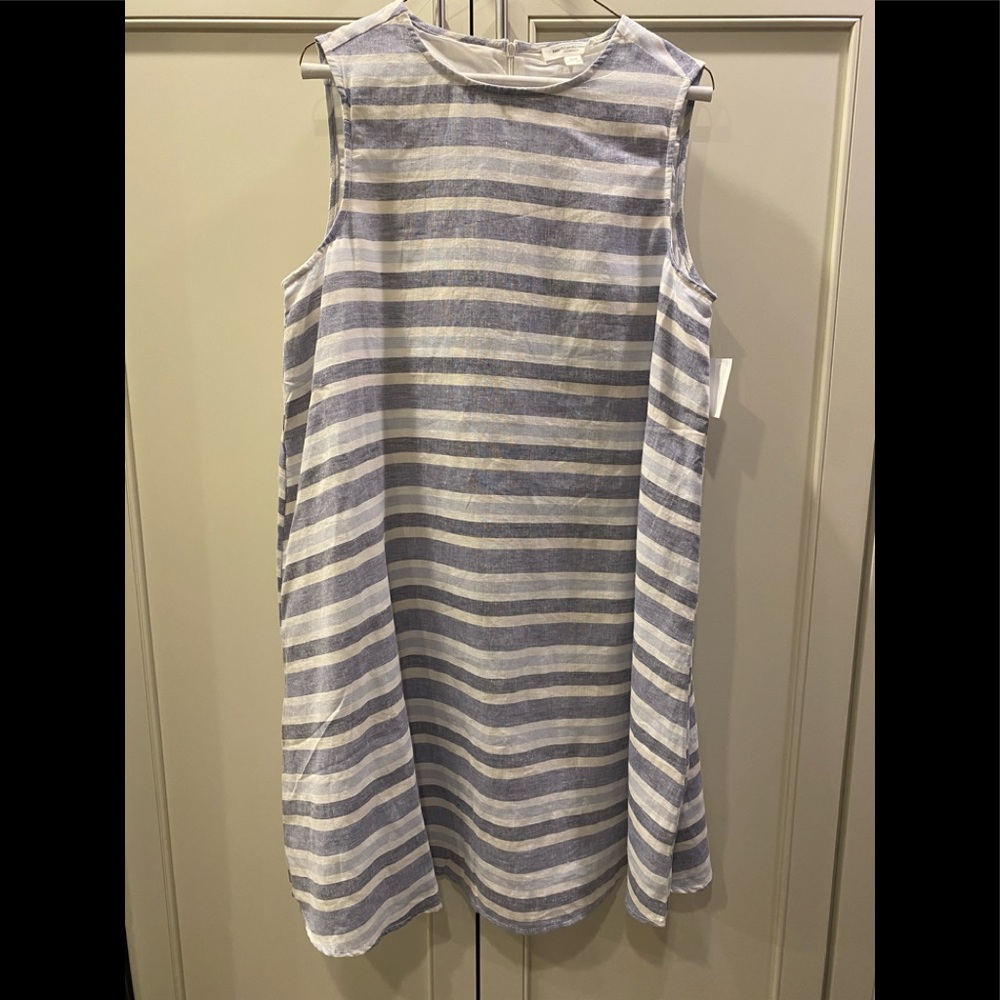 NWT Blue & White striped A Line dress